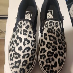 Vans Leopard Print Slip-On Shoes